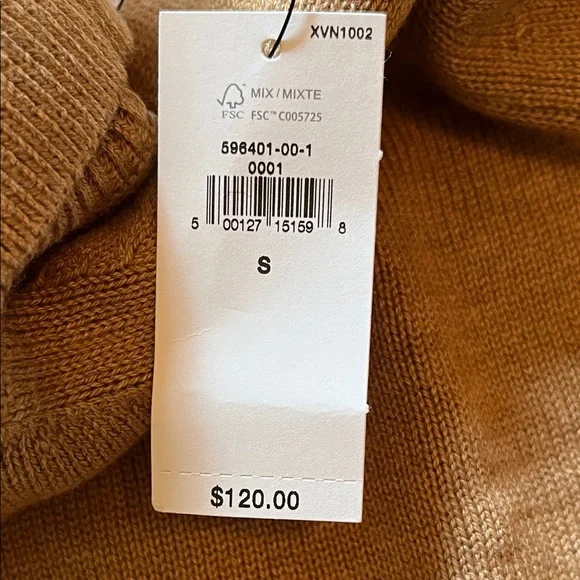 Banana Republic Camel Turtle-Neck Sweater Dress/NWT/S - Picture 11 of 15